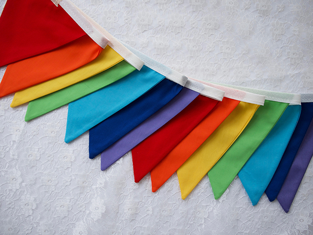 rainbow bunting for the NHS