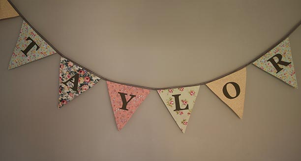 Bespoke wedding bunting