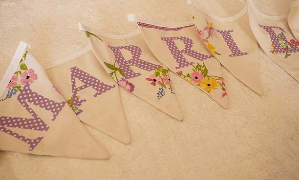 personalised wedding bunting