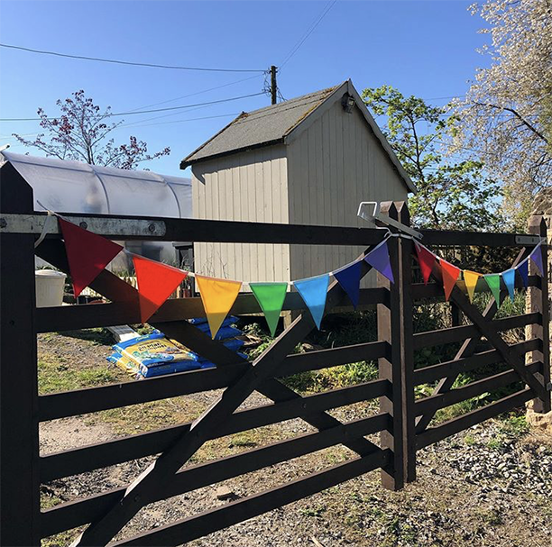 rainbow bunting for the NHS