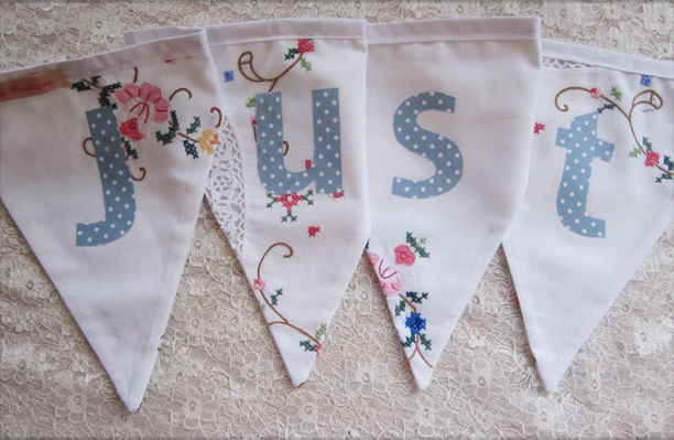 just married bunting