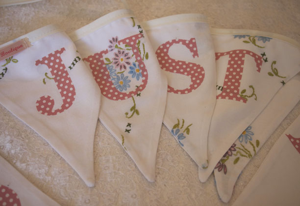 just married bunting