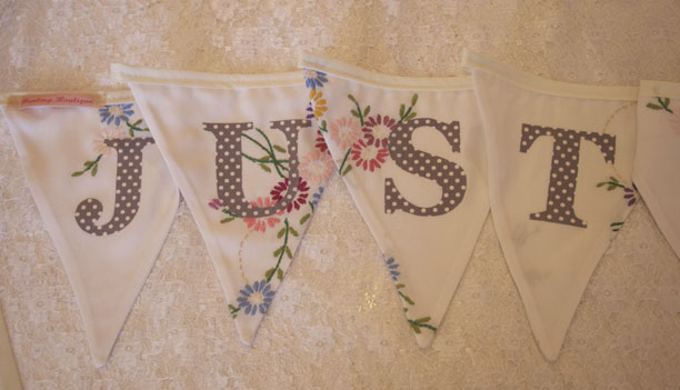 just married bunting