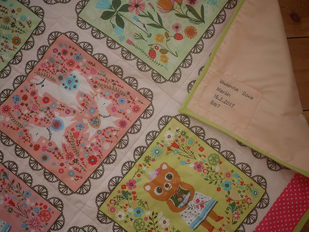 baby quilt and bunting