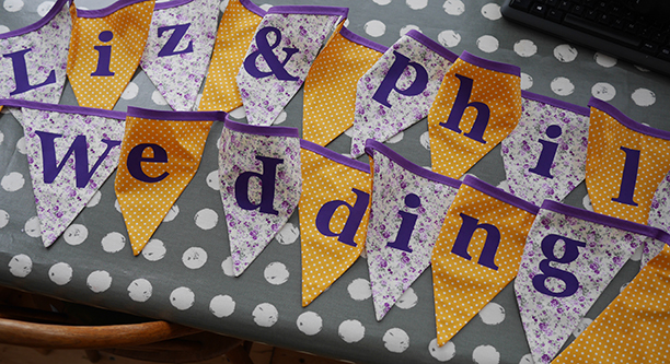 bespoke wedding bunting