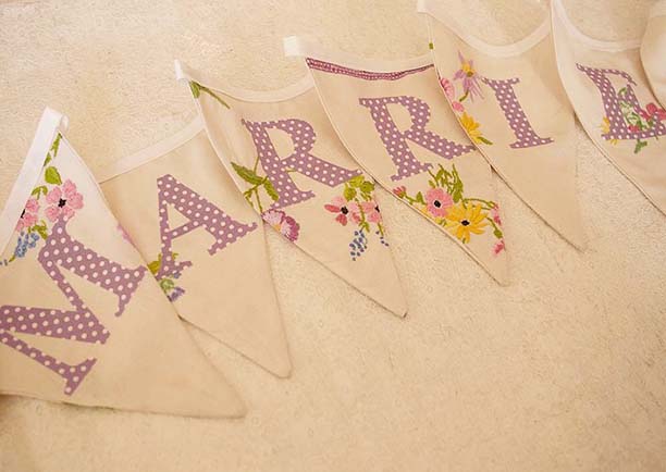 just married bunting