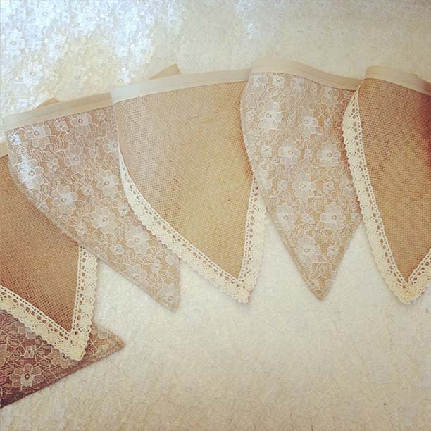 rustic wedding bunting