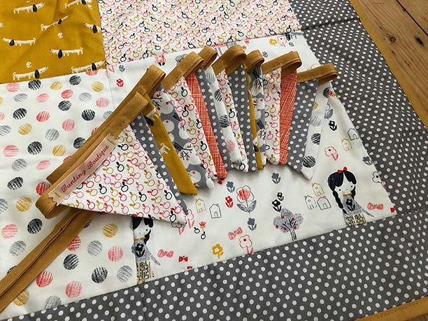 baby quilt and bunting