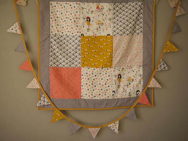 baby quilt and bunting