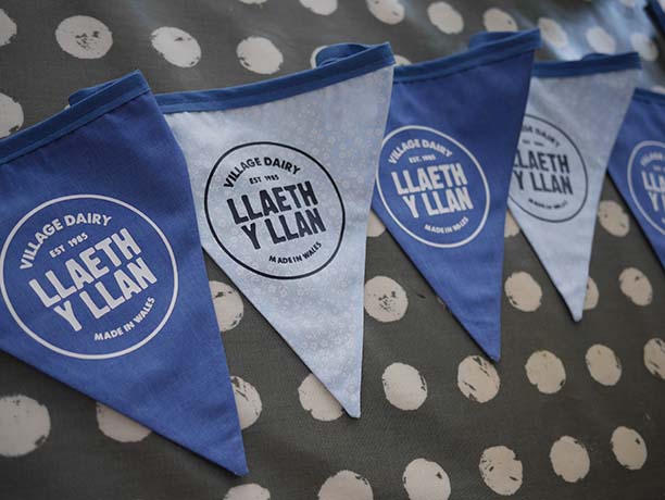 heat pressed logo bunting