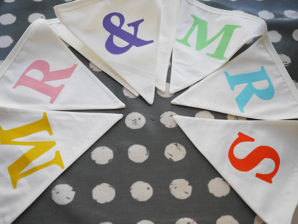 bespoke wedding bunting