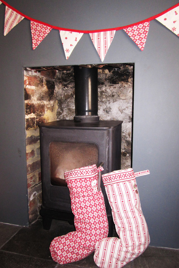 christmas bunting and stockings