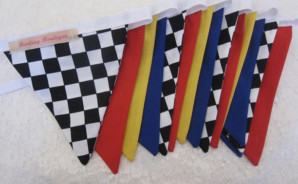 chequered flag bunting