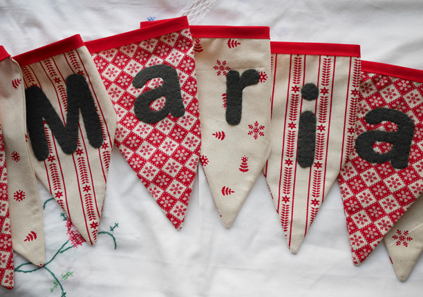 personalised christmas bunting