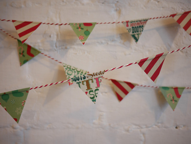 christmas paper bunting