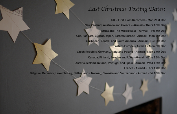 last christmas posting dates 2015 bunting