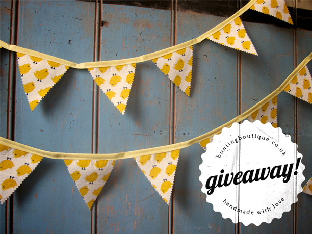 Easter giveaway bunting