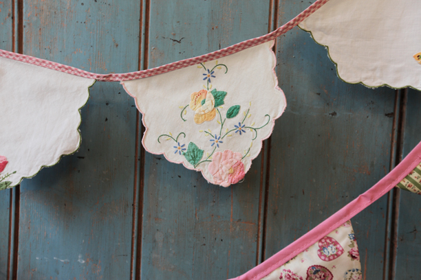 Vintage linen bunting