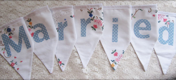 just married bunting