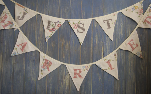 just married bunting