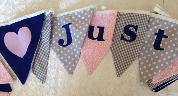 just married bunting