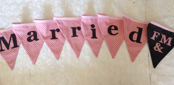 just married bunting