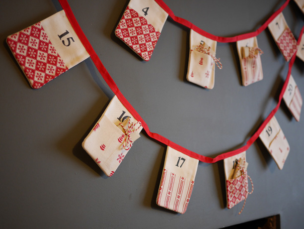 christmas advent bunting