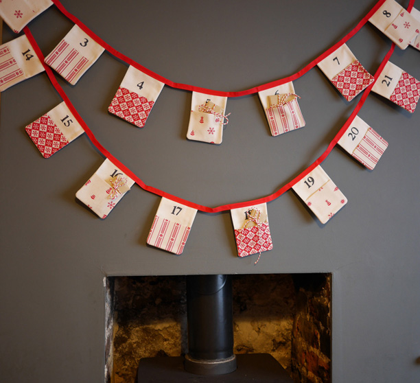 christmas advent bunting