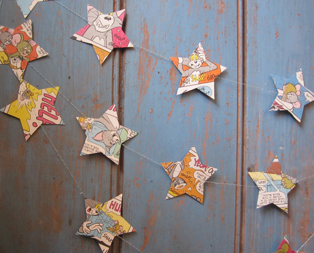 paper star garland