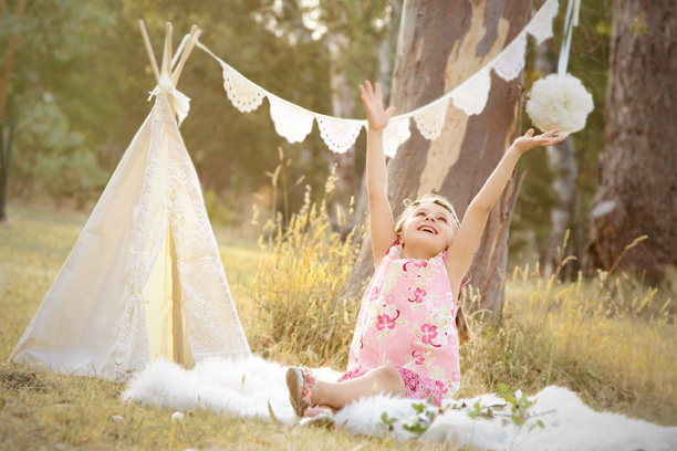 vintage doily bunting