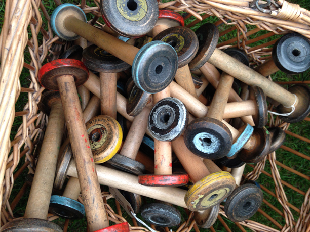 wooden spools