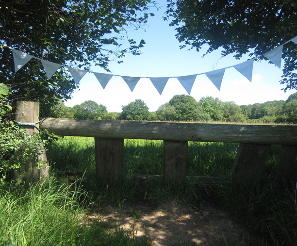 white wedding bunting